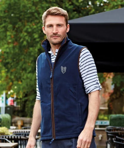 Border Collie Clothing Gift Embroidered Men's Fit Fleece Gilet. - Image 3