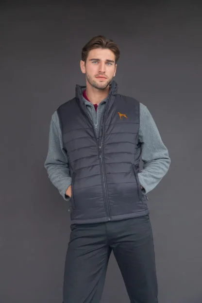 Vizsla Clothing Gifts Embroidered Unisex Padded Gilet. - Image 3