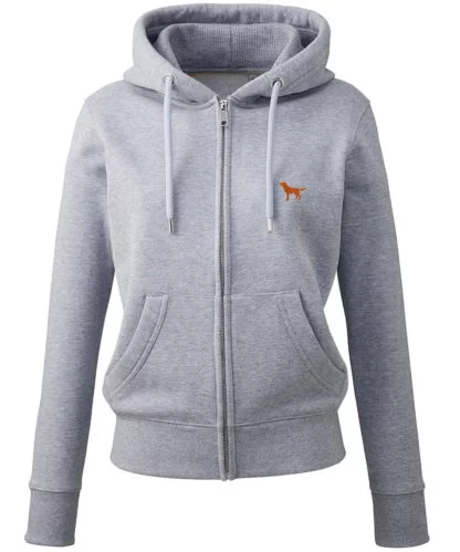 Fox Red Labrador Owner Gift Clothing Gifts Embroidered Ladies Organic Full Zip Hoodie From The House Of Dog. - Image 2