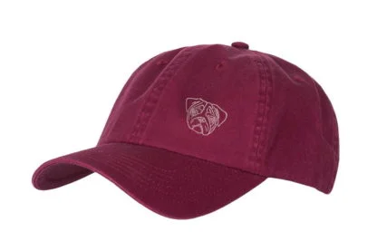 Pug Clothing Gifts. 100% Washed Chino Cotton Embroidered 6 Panel Unstructured Baseball Cap Hat From The House Of Dog. - Image 2