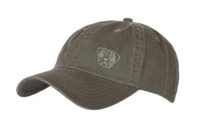 Pug Clothing Gifts. 100% Washed Chino Cotton Embroidered 6 Panel Unstructured Baseball Cap Hat From The House Of Dog. - Image 6