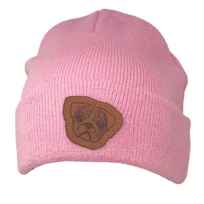 Pug Gifts, Beanie Ski Hat With Sewn On, Laser Etched Badge. - Image 5