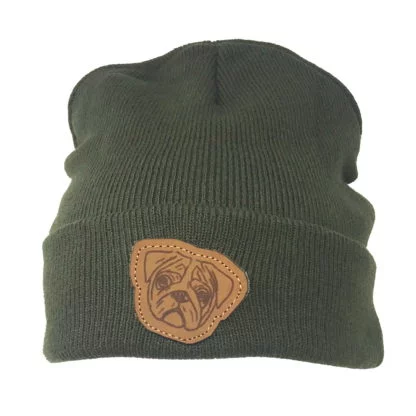 Pug Gifts, Beanie Ski Hat With Sewn On, Laser Etched Badge. - Image 8