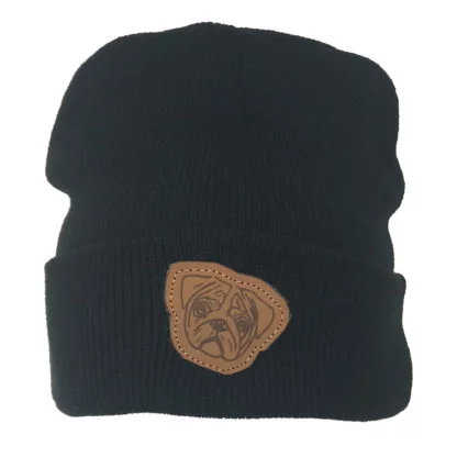 Pug Gifts, Beanie Ski Hat With Sewn On, Laser Etched Badge. - Image 9