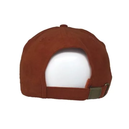 Pug Gifts, Faux Suede Leather Baseball Cap. Pumpkin - Image 4