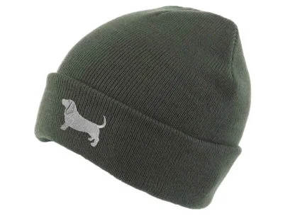 Basset Hound Owner Gifts, Unisex Beanie Ski Hat With Embroidered Design From The House Of Dog. - Image 4