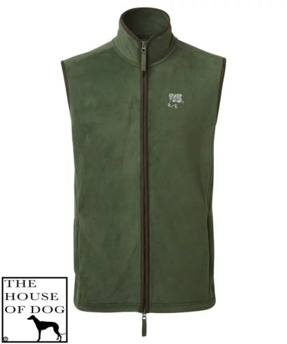 Jack Russell Terrier Owner Clothing Gifts Embroidered Men's Fit Fleece Gilet. - Image 4