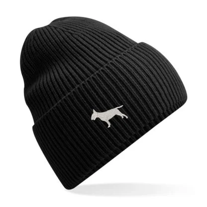 Bull Terrier Owner Clothing Gifts. Oversized Cuffed Beanie Ski Hat From The House Of Dog. - Image 3