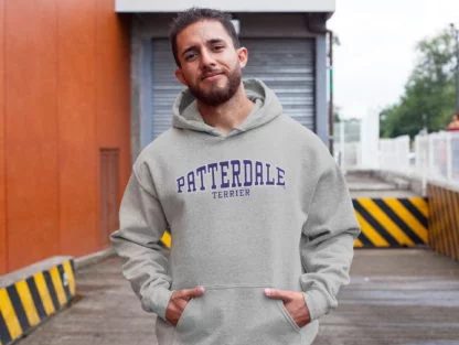 Patterdale Terrier Owner Gifts Printed Heather Grey Hoodie Gift Sweatshirt T-shirt From The House Of Dog.