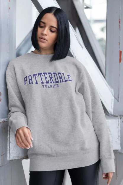 Patterdale Terrier Owner Gifts Printed Heather Grey Hoodie Gift Sweatshirt T-shirt From The House Of Dog. - Image 3