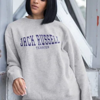 Jack Russell Terrier Owner Gifts Printed Heather Grey Hoodie Gift Sweatshirt T-shirt From The House Of Dog.