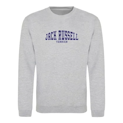 Jack Russell Terrier Owner Gifts Printed Heather Grey Hoodie Gift Sweatshirt T-shirt From The House Of Dog. - Image 5