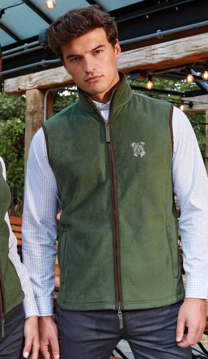 Staffy Staffordshire Bull Terrier Clothing Gifts Embroidered Men's Fit Fleece Gilet. - Image 2
