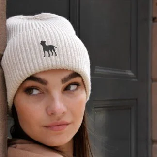 Jack Russell Terrier Owner Gift Clothing Gifts.  Recycled Oversized Cuffed Beanie Ski Hat From The House Of Dog.