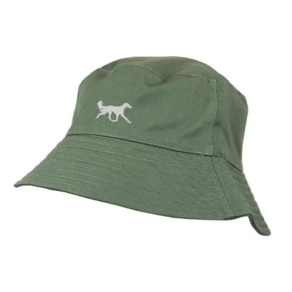 Saluki Owner Clothing Gifts. 100% Washed Chino Cotton Embroidered Bucket Sun Hat With White Cotton Lining From The House Of Dog - Image 2