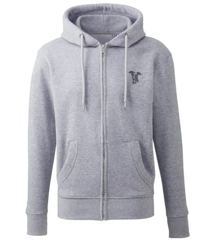 Whippet Italian Greyhound Podenco Hoody Clothing Gifts Embroidered Unisex Organic Full Zip Hoodie. - Image 3