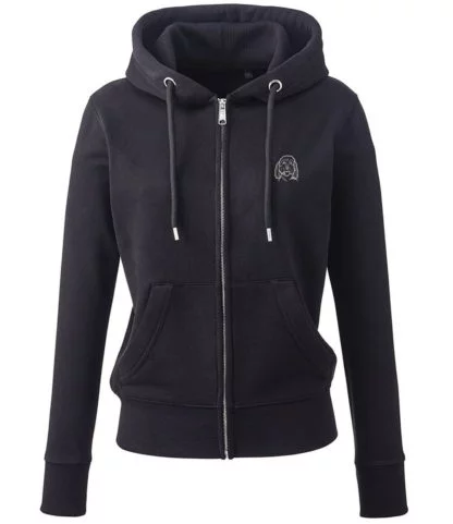 Cockapoo Clothing Gifts Embroidered Ladies Organic Full Zip Hoodie From The House Of Dog. - Image 2