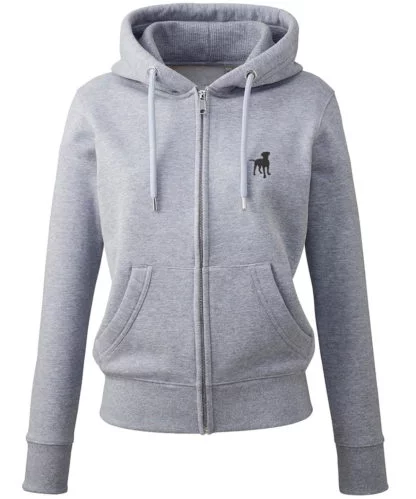 Rottie Rottweiler Clothing Gifts Embroidered Ladies Organic Full Zip Hoodie From The House Of Dog. - Image 2