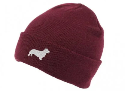 Corgi Owner Gifts, Unisex Beanie Ski Hat With Embroidered Design From The House Of Dog. - Image 2
