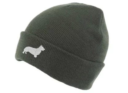 Corgi Owner Gifts, Unisex Beanie Ski Hat With Embroidered Design From The House Of Dog. - Image 4