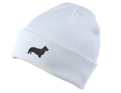 Corgi Owner Gifts, Unisex Beanie Ski Hat With Embroidered Design From The House Of Dog. - Image 8