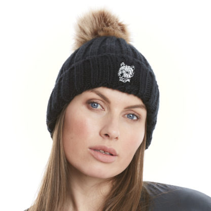 West Highland Terrier Owner Westie Clothing Gifts, Faux Fur Pom Pom Chunky Knit Super Soft Unisex Embroidered Beanie From The House Of Dog - Image 7
