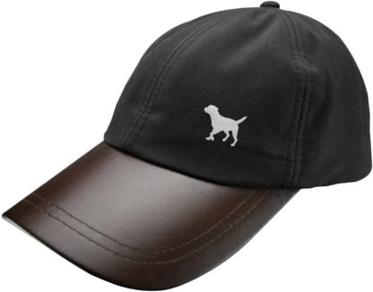 Border terrier gifts, waxed cotton leather peak waterproof baseball cap. - Image 4