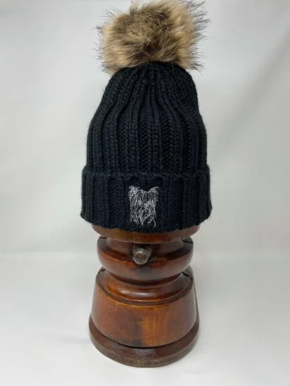 Yorkshire Terrier Yorkie Owner Clothing Gifts, Faux Fur Pom Pom Chunky Knit Super Soft Unisex Embroidered Beanie. - Image 5