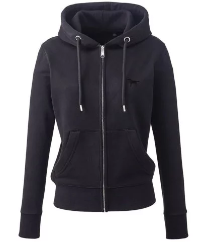Black Labrador Owner Clothing Gifts Embroidered Ladies Organic Full Zip Hoodie From The House Of Dog - Image 2
