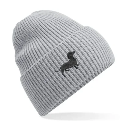 Black Dachshund Sausage Dog Clothing Gifts.  Oversized Cuffed Beanie Ski Hat From The House Of Dog. - Image 4