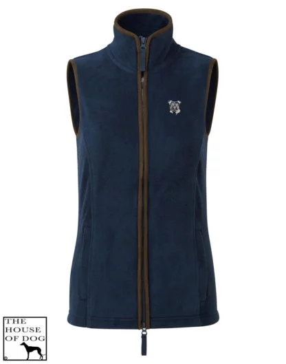 Staffordshire Bull Terrier Staffy Clothing Gift Embroidered Women's Fit Fleece Gilet. - Image 4