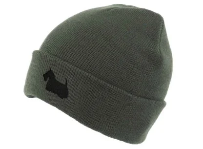 Scottish Terrier Owner Gifts, Unisex Beanie Ski Hat With Embroidered Design From The House Of Dog. - Image 4