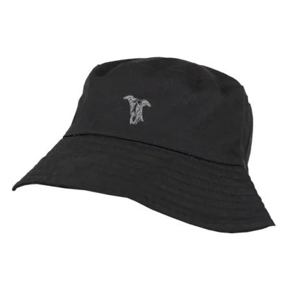 Whippet, Italian Greyhound, Podenco Owner Gifts. Cotton Embroidered Bucket Sun Hat With White Cotton Lining From The House Of Dog.