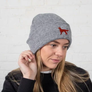 Irish Red Setter Clothing Gifts. Soft Knit Warm Winter Beanie Ski Hat From The House Of Dog.