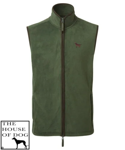 Chocolate labrador clothing gifts embroidered men's fit fleece gilet. - Image 2