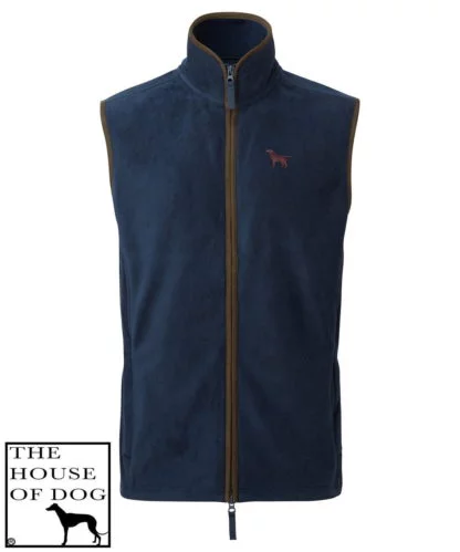 Chocolate labrador clothing gifts embroidered men's fit fleece gilet. - Image 3