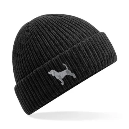 Beagle owner clothing gifts. water repellent warm winter thermal embroidered beanie ski hat from the house of dog. - Image 4