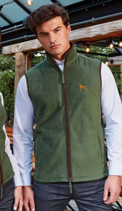 Vizsla owner clothing gifts embroidered fit fleece gilet from the house of dog. - Image 2
