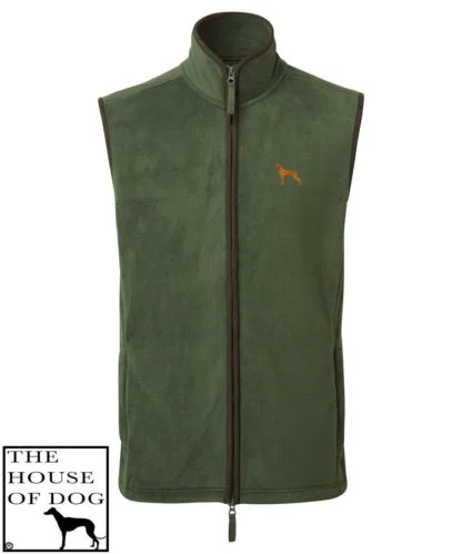 Vizsla owner clothing gifts embroidered fit fleece gilet from the house of dog. - Image 4