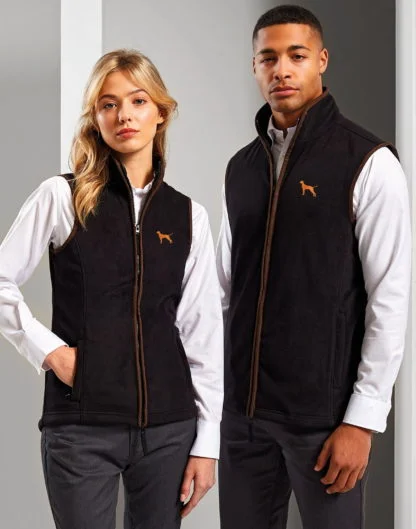 Vizsla owner clothing gifts embroidered fit fleece gilet from the house of dog. - Image 8