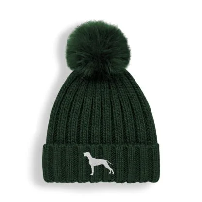 Weimaraner Owner Gifts, Super Soft Faux Fur Ski Pom Pom Chunky Knit Embroidered Unisex Beanie From The House of Dog - Image 5