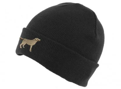 Yellow Labrador Gifts, Owner Gift Beanie Ski Hat Embroidered Labrador Design From The House Of Dog. - Image 2