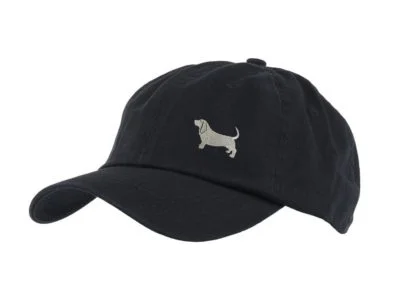 Basset Hound Owner Clothing Gifts. 100% Washed Chino Cotton Embroidered 6 Panel Unstructured Baseball Cap Hat From The House Of Dog. - Image 2