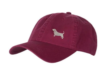 Basset Hound Owner Clothing Gifts. 100% Washed Chino Cotton Embroidered 6 Panel Unstructured Baseball Cap Hat From The House Of Dog. - Image 3