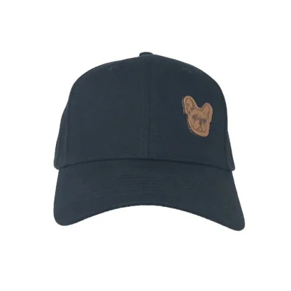 French Bulldog Frenchie Owner Gifts, heavy cotton baseball cap. black/tan - Image 3