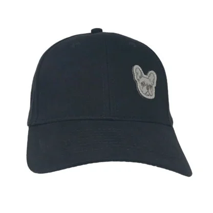 French Bulldog Owner gifts, heavy cotton baseball cap. black/grey - Image 2