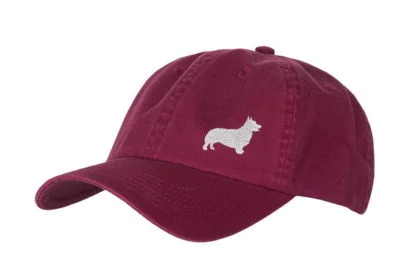 Welsh Corgi Owner Clothing Gifts. 100% Washed Chino Cotton Embroidered 6 Panel Unstructured Baseball Cap - Image 3