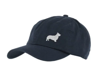 Welsh Corgi Owner Clothing Gifts. 100% Washed Chino Cotton Embroidered 6 Panel Unstructured Baseball Cap - Image 5