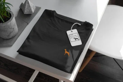Hungarian Vizsla Owner Clothing Gift Embroidered Heavyweight Organic Cotton T-shirt From The House Of Dog. - Image 11
