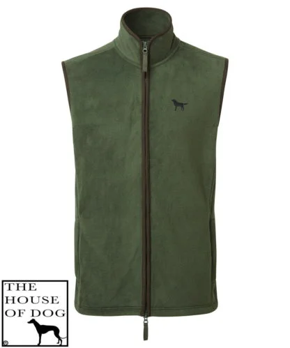 Black Labrador Gift Owner Clothing Gifts Embroidered Men's Fit Fleece Gilet. - Image 2